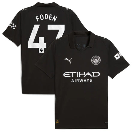 Phil Foden Manchester City Puma 2025/26 Away Player Jersey - Black