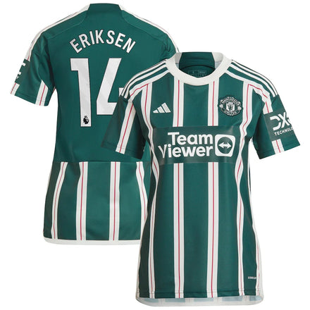 Christian Eriksen Manchester United adidas Women's 2023/24 Away Player Jersey - Green