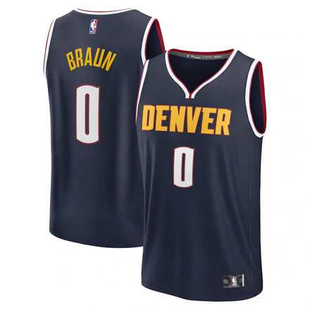 Christian Braun Denver Nuggets Fanatics Fast Break Player Jersey - Icon Edition - Navy