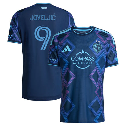 Dejan Joveljic Sporting Kansas City 2026 The 18th & Vine Kit On-Field Patch Jersey - Blue