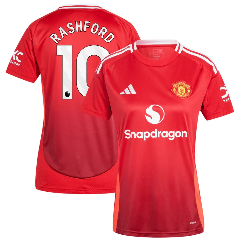 Marcus Rashford Manchester United adidas Women's 2024/25 Home Player Jersey - Red