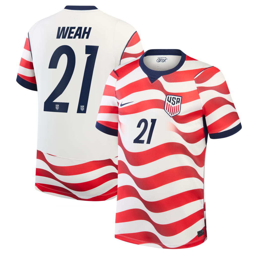 Timothy Weah USMNT Nike 2026 Home Stadium Jersey - White