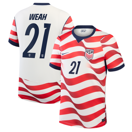 Timothy Weah USMNT Nike 2026 Home Stadium Jersey - White