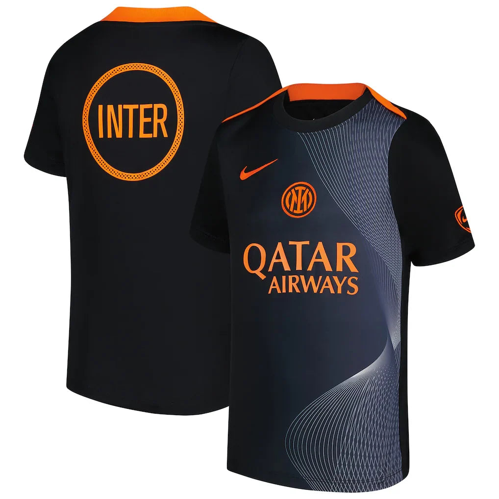 Inter Milan Youth 2025/26 Third Academy Pro Pre-Match Dri-Fit Top - Black