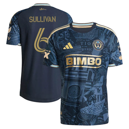 Cavan Sullivan Philadelphia Union 2026 1776 Kit On-Field Patch Jersey - Navy