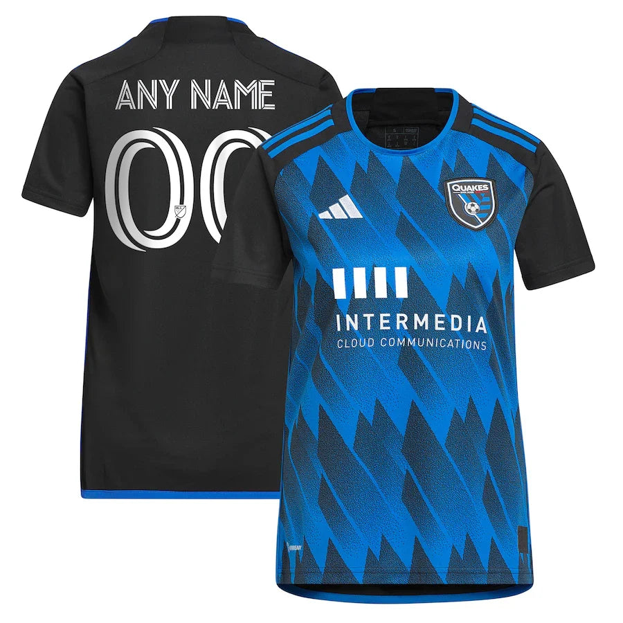 San Jose Earthquakes adidas Women's 2023 Active Fault Jersey Custom Jersey - Blue