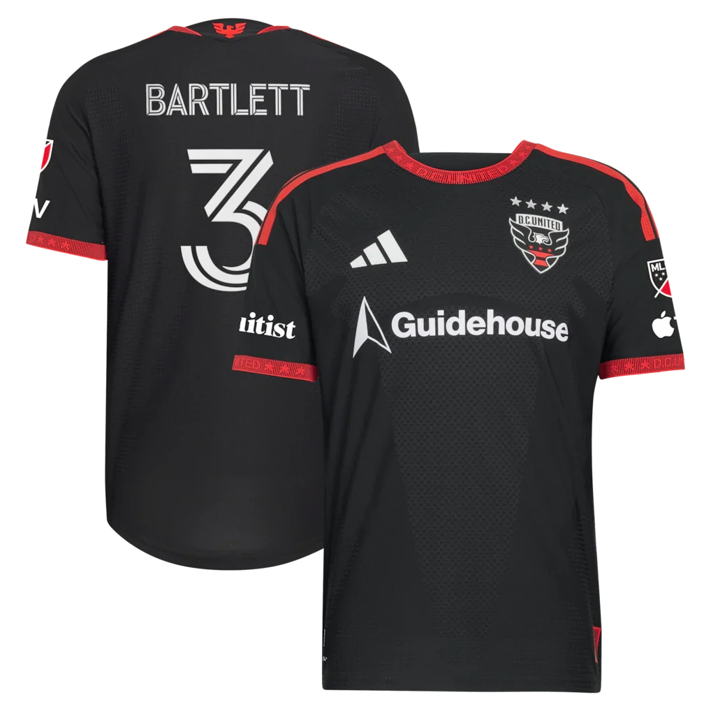 Lucas Bartlett D.C. United 2026 Black-and-Red Kit On-Field Patch Jersey - Black