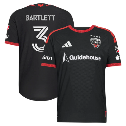 Lucas Bartlett D.C. United 2026 Black-and-Red Kit On-Field Patch Jersey - Black