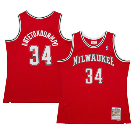 Giannis Antetokounmpo Milwaukee Bucks 2014/15 Hardwood Classics - Red