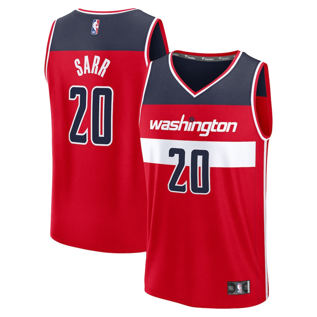 Alex Sarr Washington Wizards Fanatics Fast Break Jersey - Icon Edition - Red