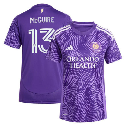 Duncan McGuire Orlando City SC adidas Women's 2025 Perfect Storm Player Jersey - Purple
