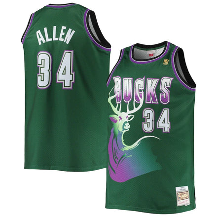Ray Allen Milwaukee Bucks Big & Tall 1996/97 Hardwood Classics - Hunter Green
