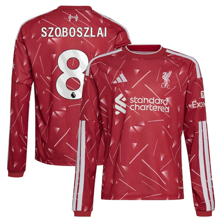 Dominik Szoboszlai Liverpool adidas Youth 2026/27 Home Long Sleeve Jersey - Red