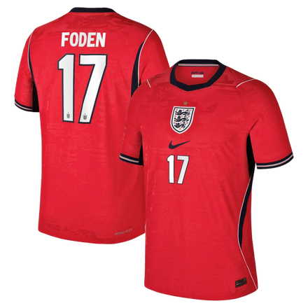 Phil Foden England National Team 2026 Away Match - Red