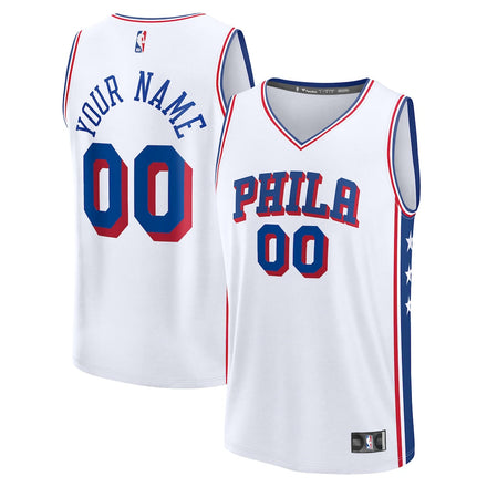 Philadelphia 76ers Custom Jersey - Association Edition - White