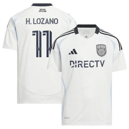 Hirving Lozano adidas Youth 2025 Woven Into One Player Jersey - White