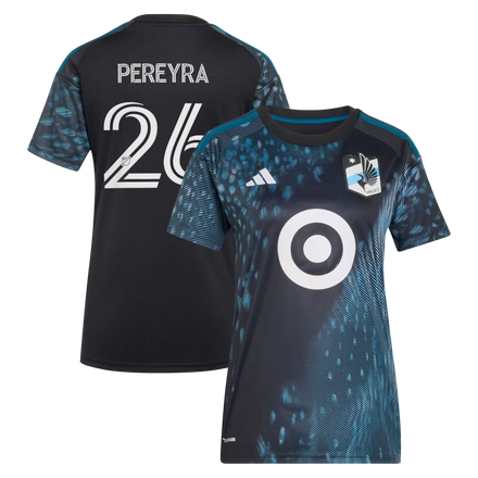 Joaquín Pereyra Minnesota United FC adidas Women's 2026 The Decade Kit Jersey - Black