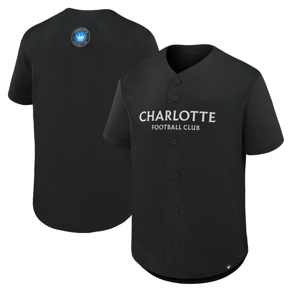 Charlotte FC Maximum Intensity Button-Up Jersey - Black