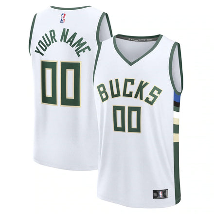 Milwaukee Bucks Custom Jersey - Association Edition - White