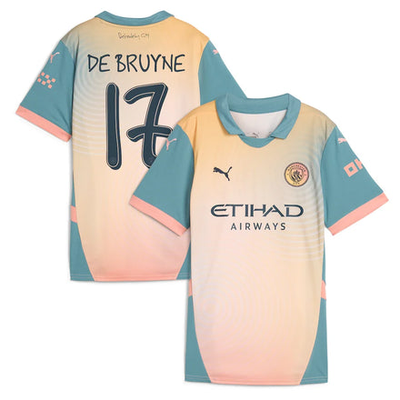 Kevin De Bruyne Manchester City Puma Women's 2024/25 Fourth Player Jersey - Blue