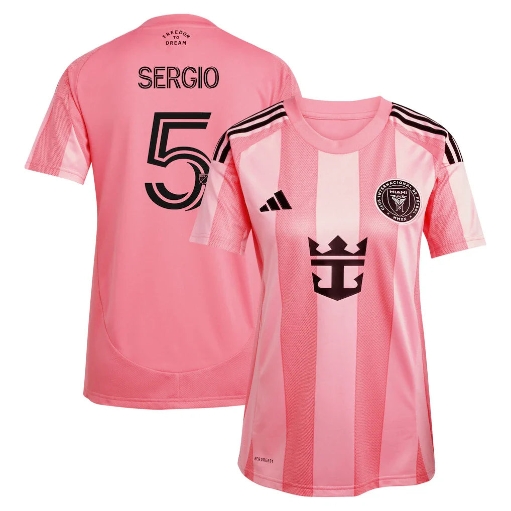 Sergio Busquets Inter Miami CF adidas Women's 2025 Euforia Player Jersey - Light Pink