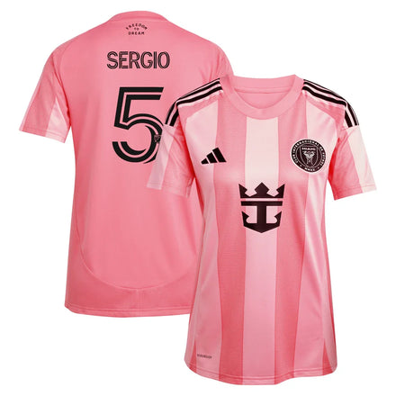 Sergio Busquets Inter Miami CF adidas Women's 2025 Euforia Player Jersey - Light Pink