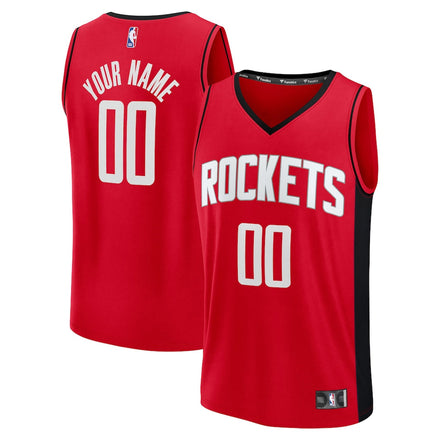 Houston Rockets Custom Jersey - Icon Edition - Red