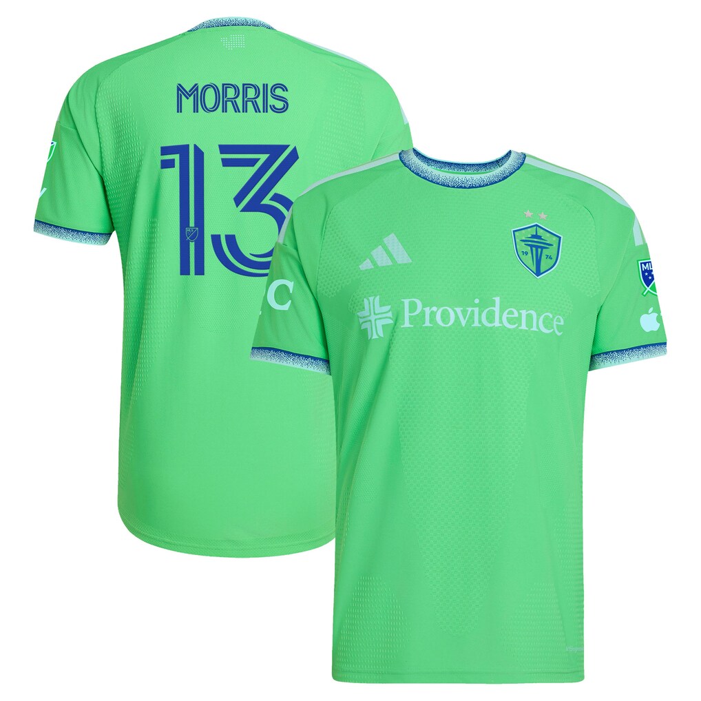 Morris Seattle Sounders FC 2026 The Evergreen State Kit On-Field Patch Jersey - Rave Green