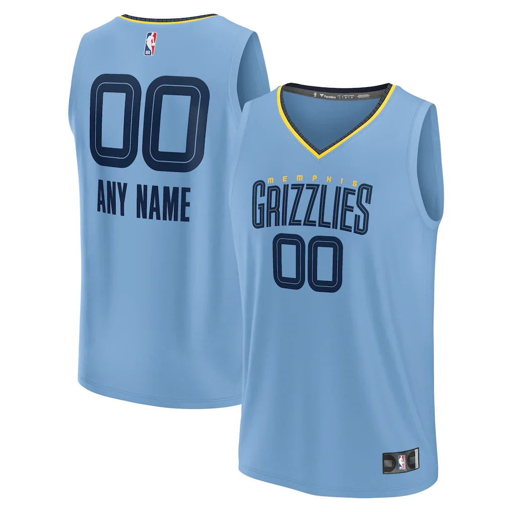 Memphis Grizzlies Custom Jersey - Statement Edition - Light Blue