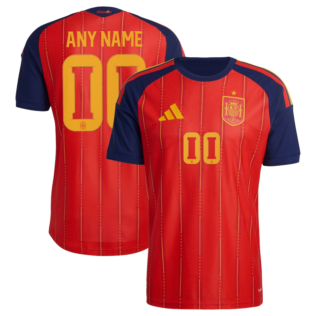 Spain National Team 2026 Home On-Field Custom Jersey - Red