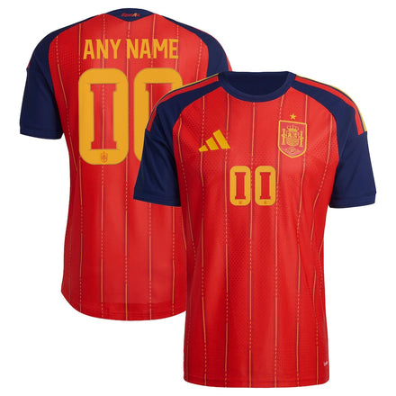 Spain National Team 2026 Home On-Field Custom Jersey - Red
