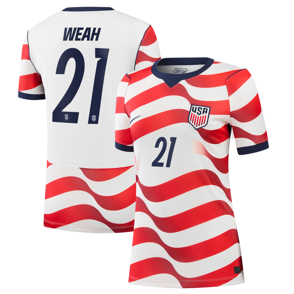 Timothy Weah USMNT Nike Women's 2026 Home Stadium Jersey - White
