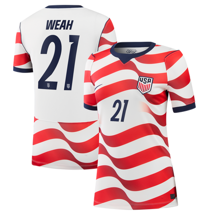 Timothy Weah USMNT Nike Women's 2026 Home Stadium Jersey - White