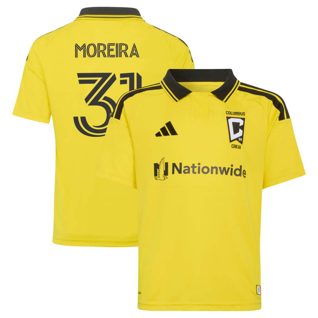 Steven Moreira Columbus Crew adidas Youth 2026 The Crafted for Excellence Kit Jersey - Yellow