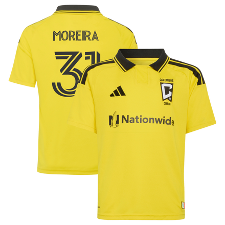 Steven Moreira Columbus Crew adidas Youth 2026 The Crafted for Excellence Kit Jersey - Yellow