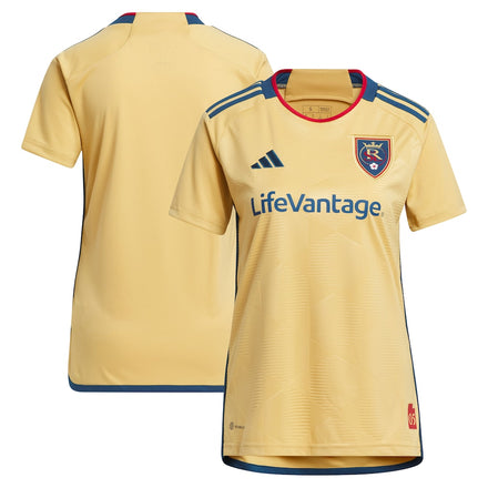 Real Salt Lake adidas Women's 2023 The Beehive State Kit Jersey - Gold