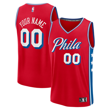 Philadelphia 76ers Custom Jersey - Icon Edition - Red
