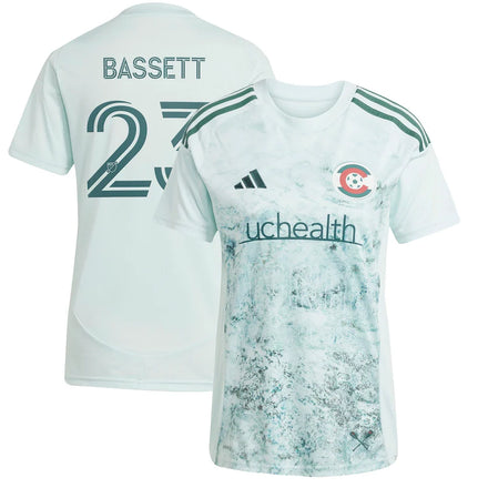 Cole Bassett Colorado Rapids adidas Women's 2025 Headwaters Player Jersey - Green