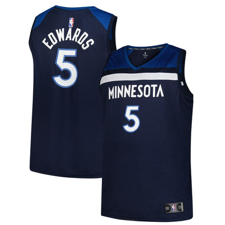 Anthony Edwards Minnesota Timberwolves Big & Tall Jersey - Icon Edition - Navy