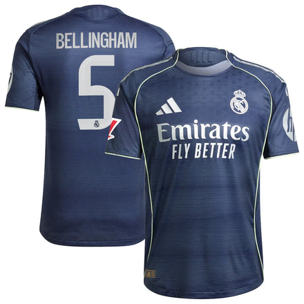 Jude Bellingham Real Madrid 2025/26 Away Player Jersey - Blue
