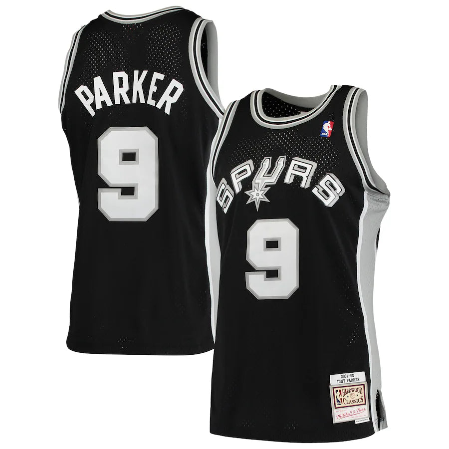 Tony Parker San Antonio Spurs Hardwood Classics - Black