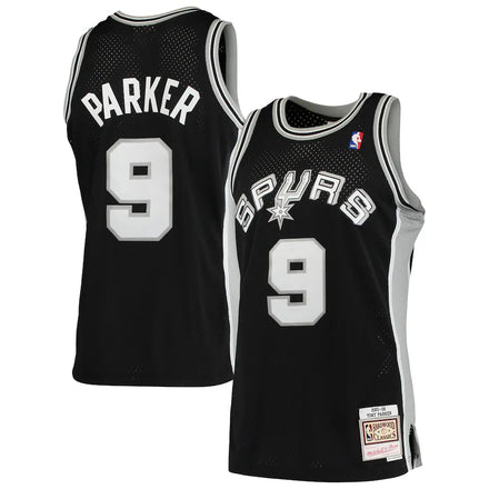 Tony Parker San Antonio Spurs Hardwood Classics - Black