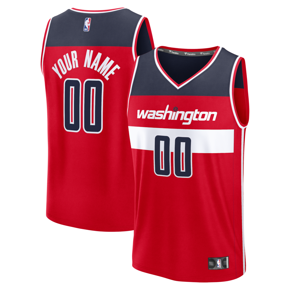 Washington Wizards Fastbreak Custom Jersey - Red - Icon Edition