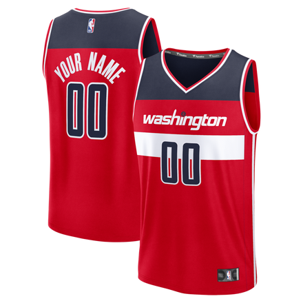 Washington Wizards Fastbreak Custom Jersey - Red - Icon Edition