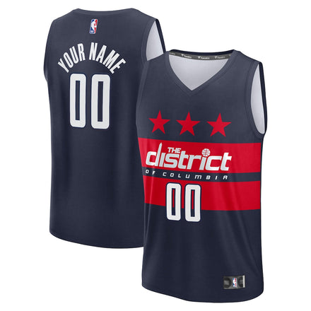 Washington Wizards Custom Jersey - Statement Edition - Navy