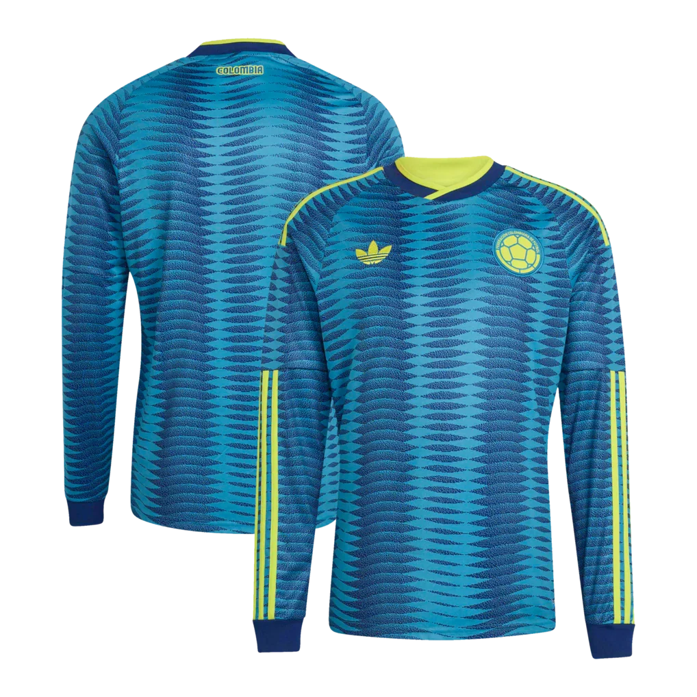 Colombia National Team adidas 2026 Away Long Sleeve Jersey - Turquoise