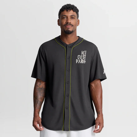 Paris Saint-Germain Oversized Baseball Jersey - Charcoal
