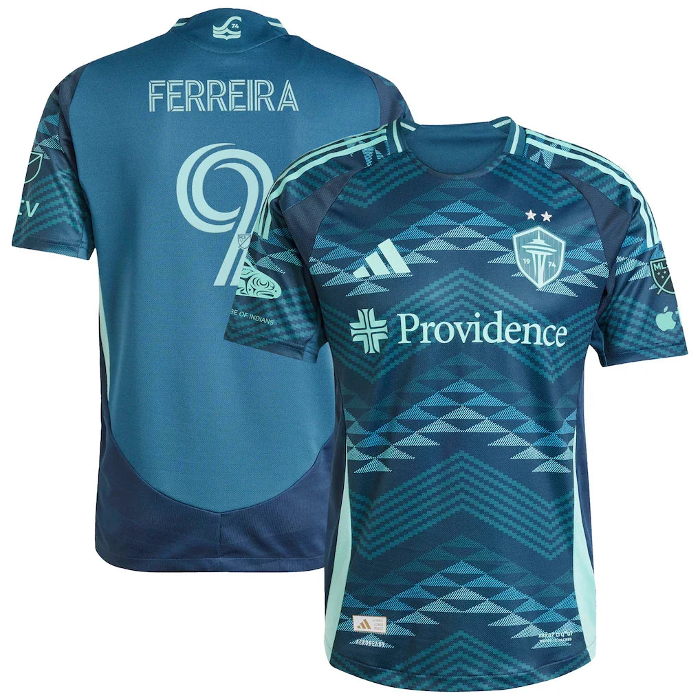 Jesus Ferreira Seattle Sounders FC 2025 The Salish Sea Kit Player Jersey - Blue