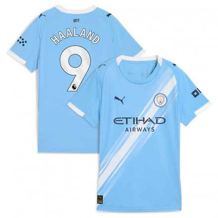 Erling Haaland Manchester City Puma Women's 2025/26 Home Player Jersey - Sky Blue
