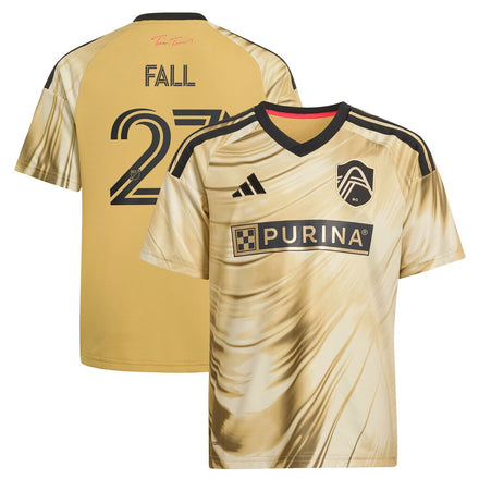 Fallou Fall St. Louis CITY SC adidas Youth 2026 The Tina Turner Kit Jersey - Yellow